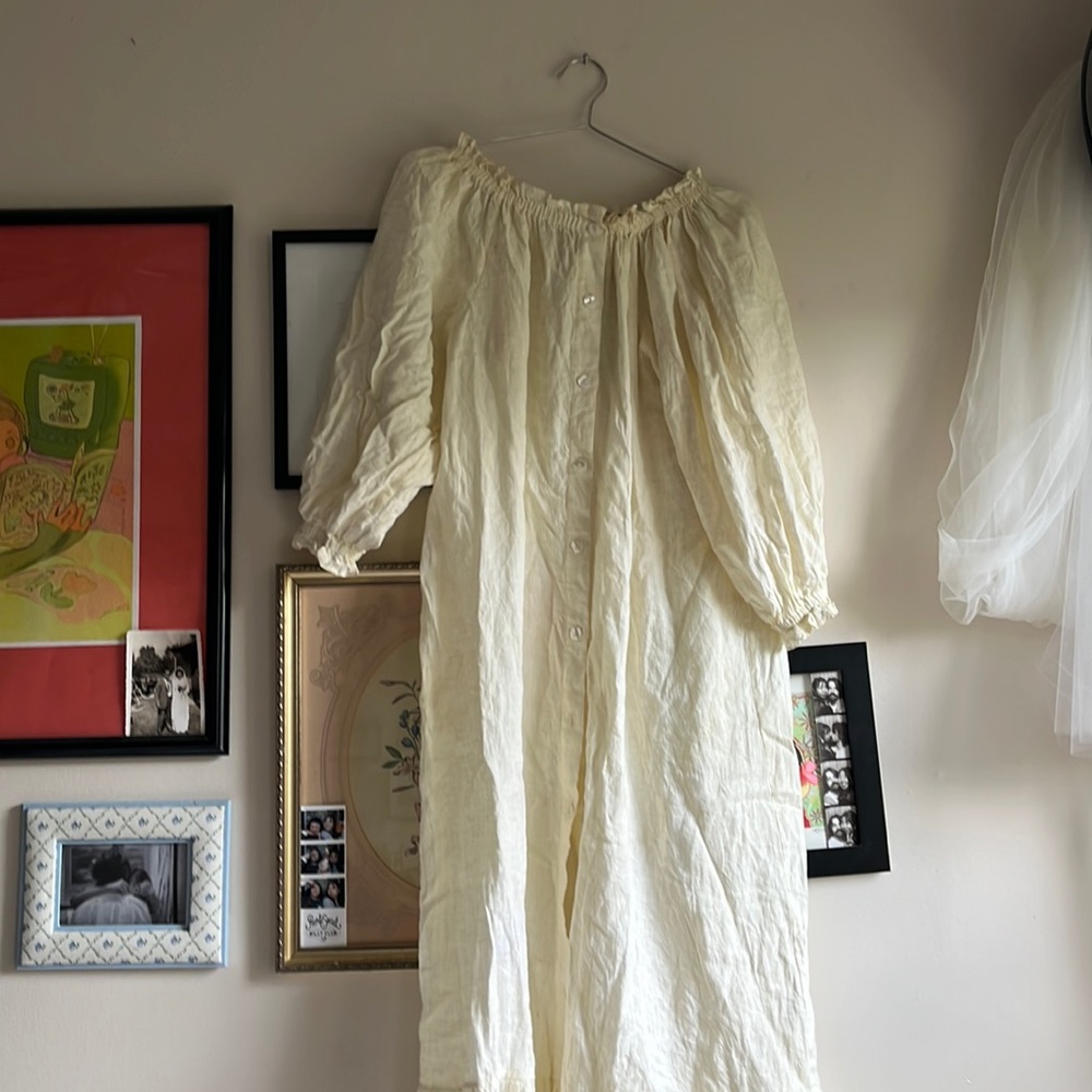 Sleeper Linen Cream Nightgown